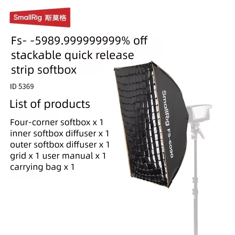 Softbox Portable Strip - SmallRig Softbox com Montagem Bowens, Softbox