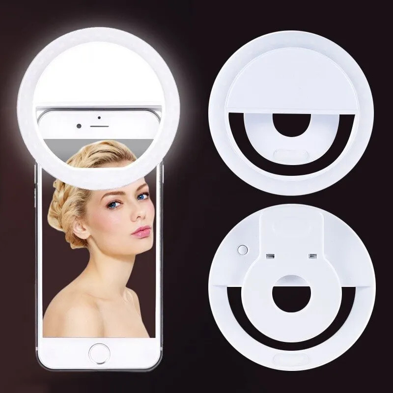 Photography Lighting Patterns - USB recarregável LED Selfie Ring Light