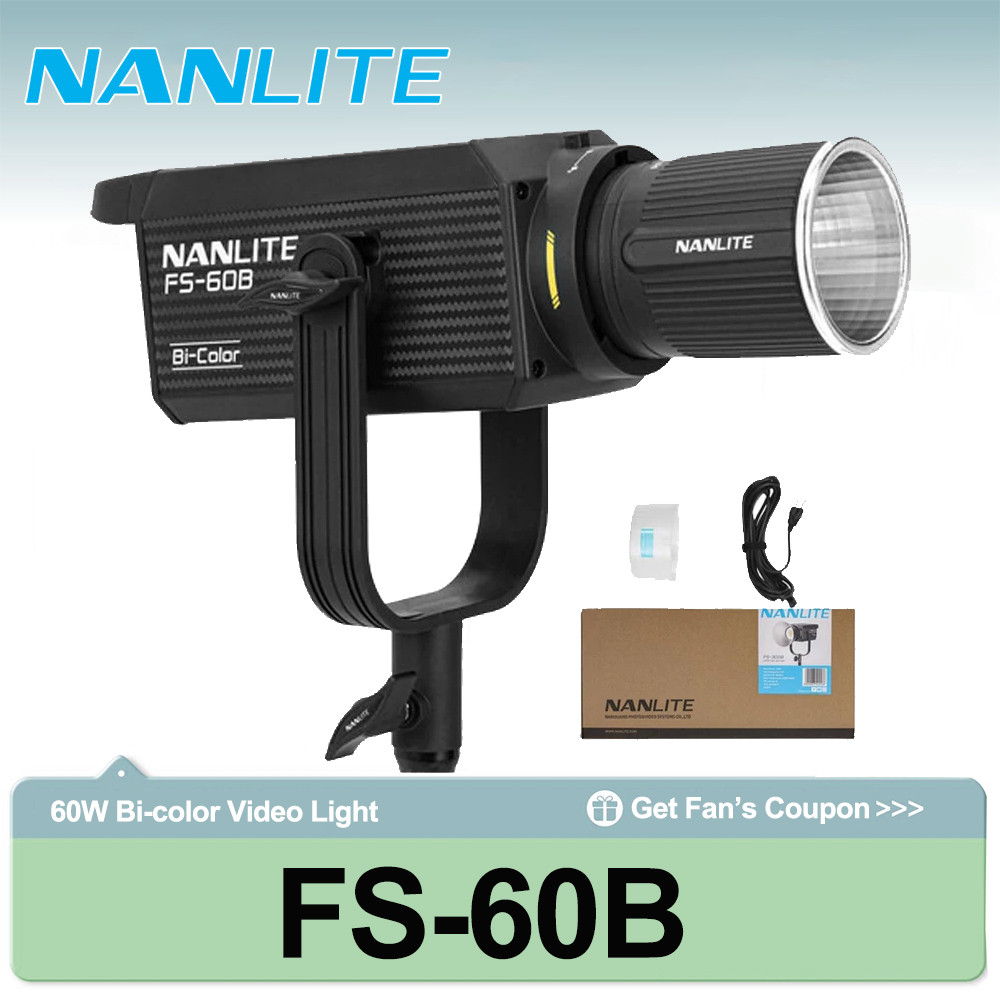Photography Lighting Wireless - Luz de Estúdio Bi-color Nanlite FS-60B