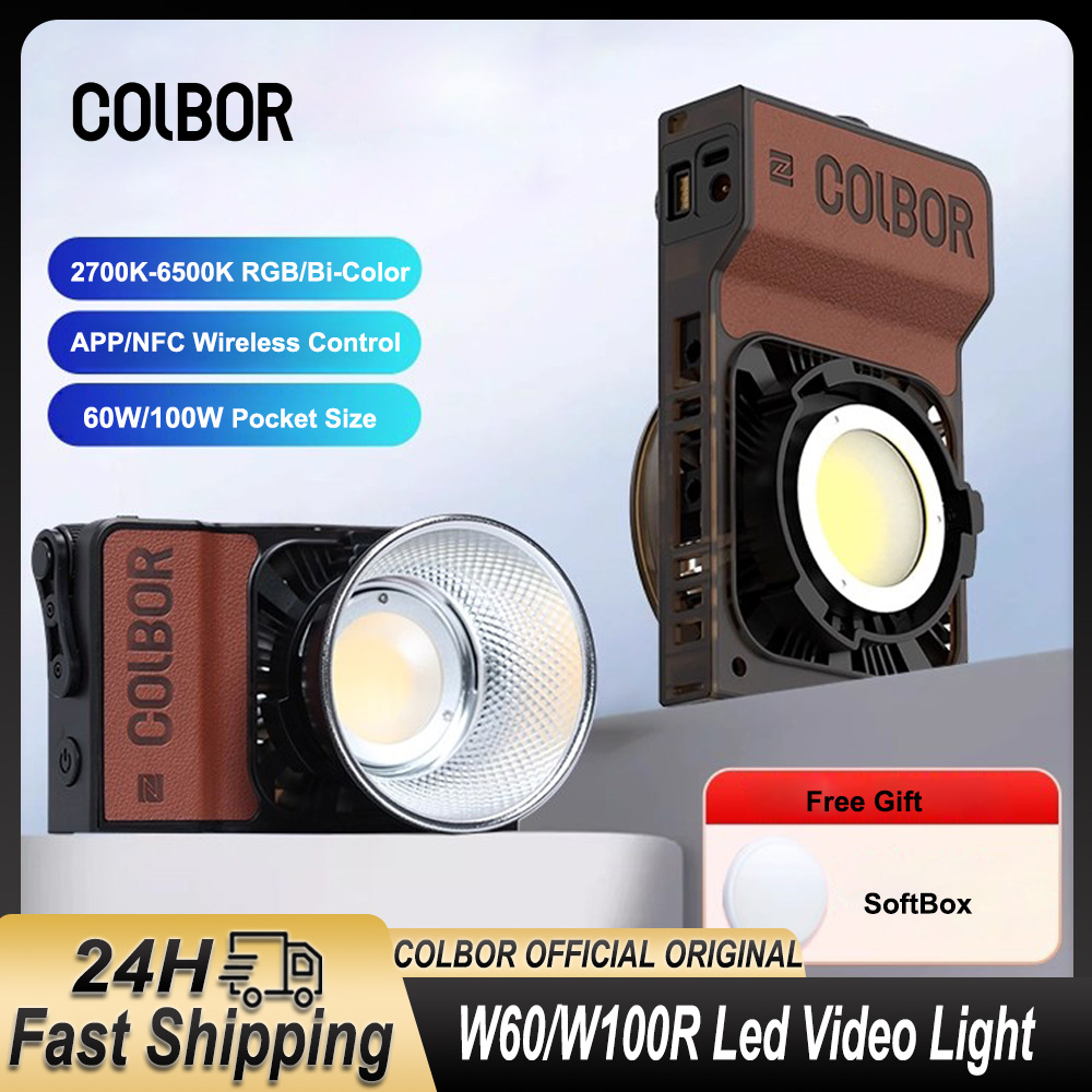 Photography Lighting Wireless - Colbor w60 w100r rgb led luz