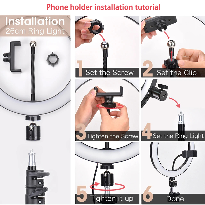 Luz de Anel LED para Selfie 16 - Photography Lighting Home avaliação e preço