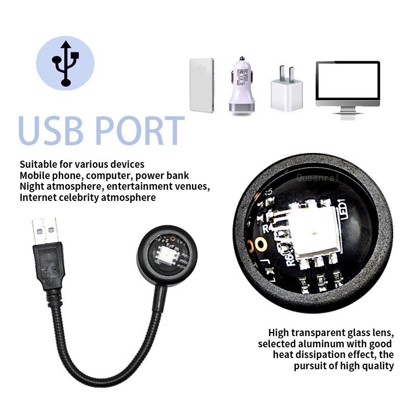 Lâmpada USB Colorida com Gradi - Photography Lighting Home avaliação e preço