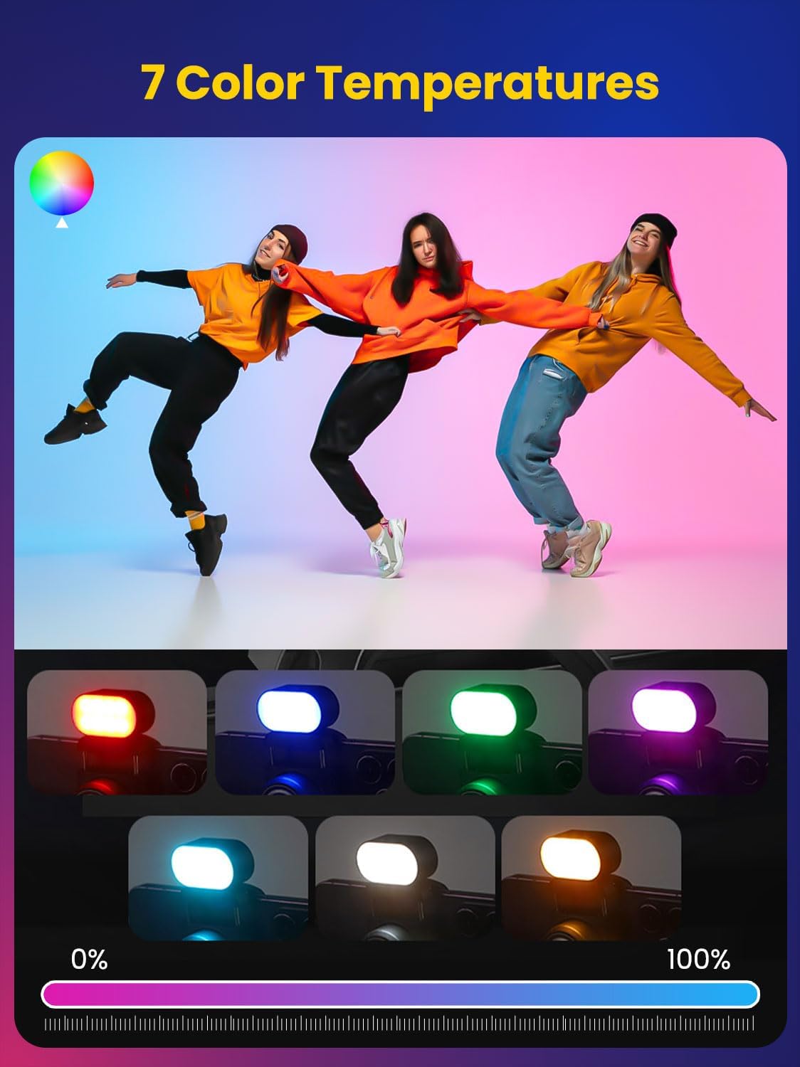 Aochuan mini rgb luz de preenc - Photography Lighting Patterns avaliação e preço