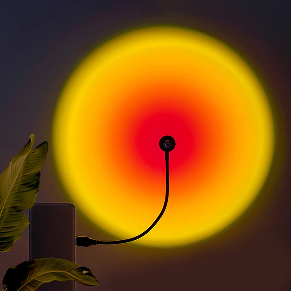1x usb pôr do sol lâmpada led  - Photography Lighting Home avaliação e preço