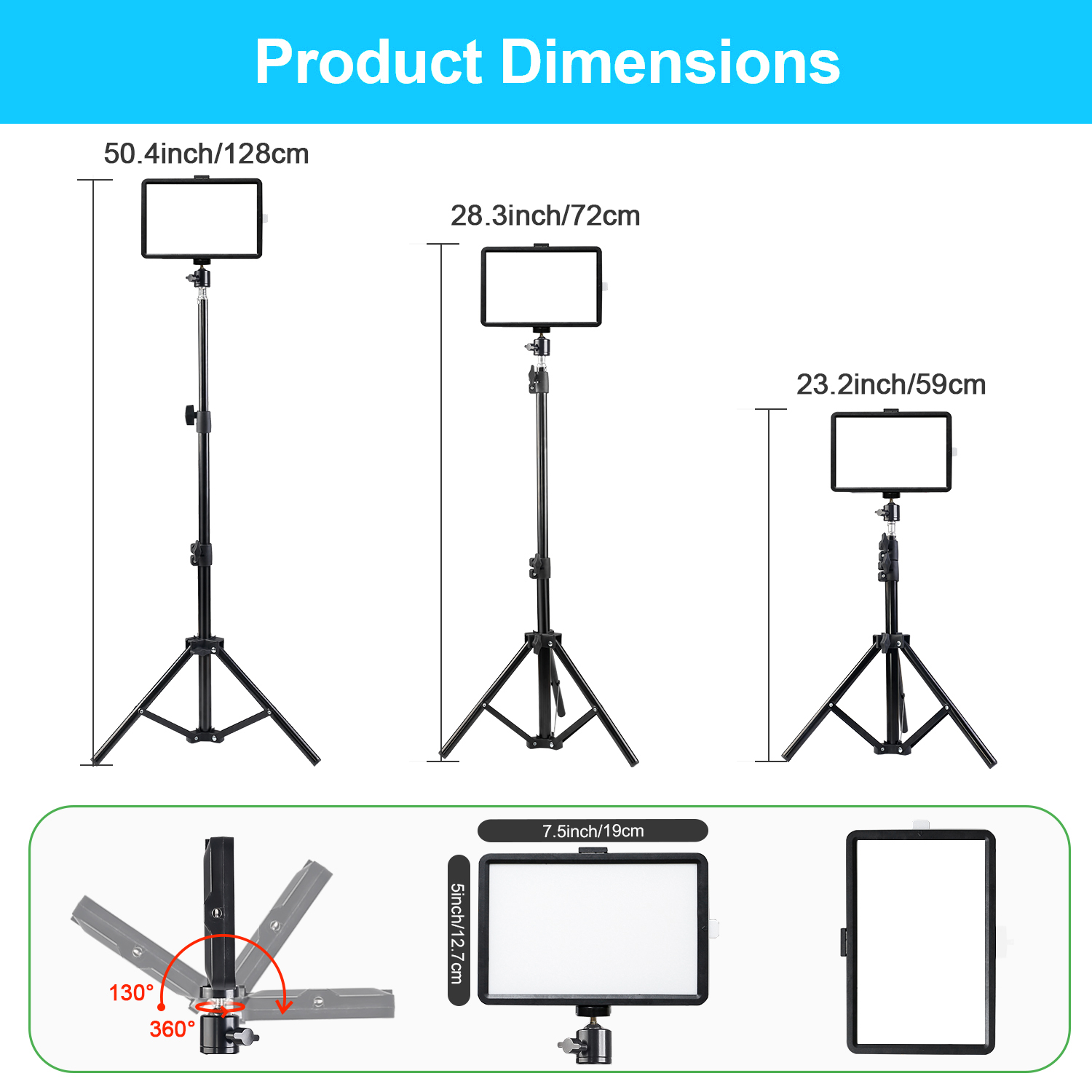 Luz LED Quadrada de 8 Polegada - Makeup Photography Lighting avaliação e preço