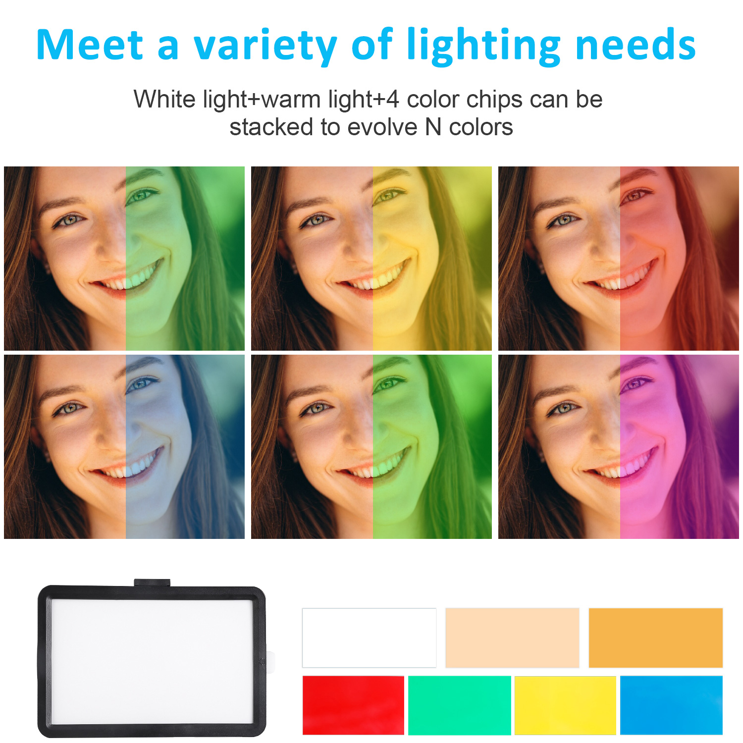 Luz LED Quadrada de 8 Polegada - Makeup Photography Lighting avaliação e preço