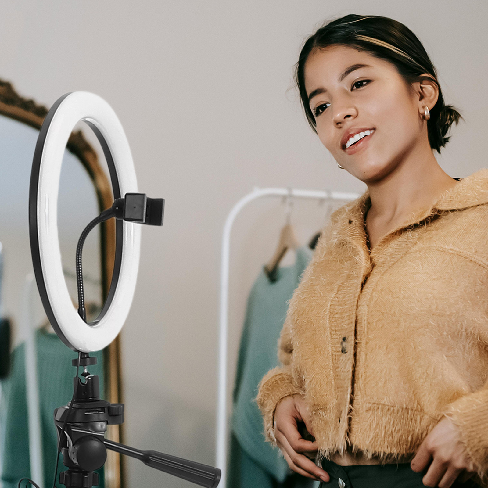 Anel de Luz LED Rotativo e Reg - Makeup Photography Lighting avaliação e preço
