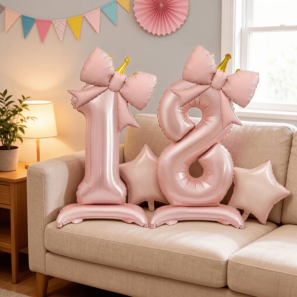 Balões 3D Rosa Luxo Leve 0-9,  - Makeup Photography Lighting avaliação e preço