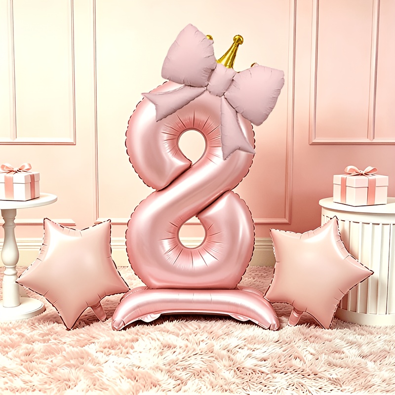 Balões 3D Rosa Luxo Leve 0-9,  - Makeup Photography Lighting avaliação e preço