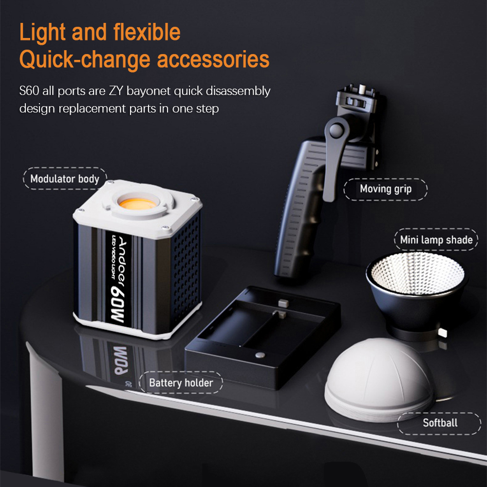 Andoer tricolor led 60w cob fo - Photography Lighting Home avaliação e preço