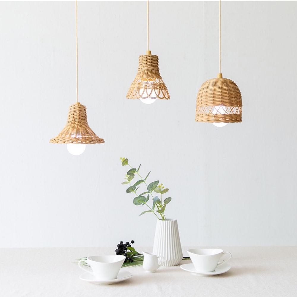 Rattan abajur artesanal acessó - Photography Lighting Home avaliação e preço
