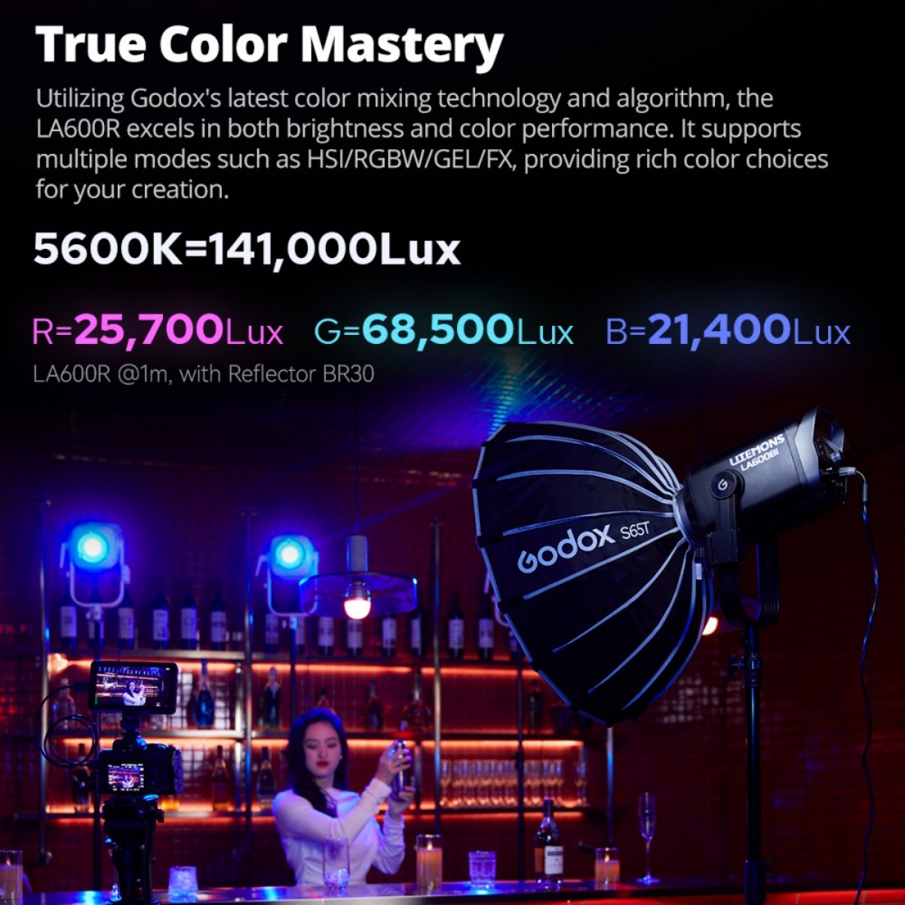 Luz LED Godox LITEMONS LA600Bi - Photography Lighting Wireless avaliação e preço