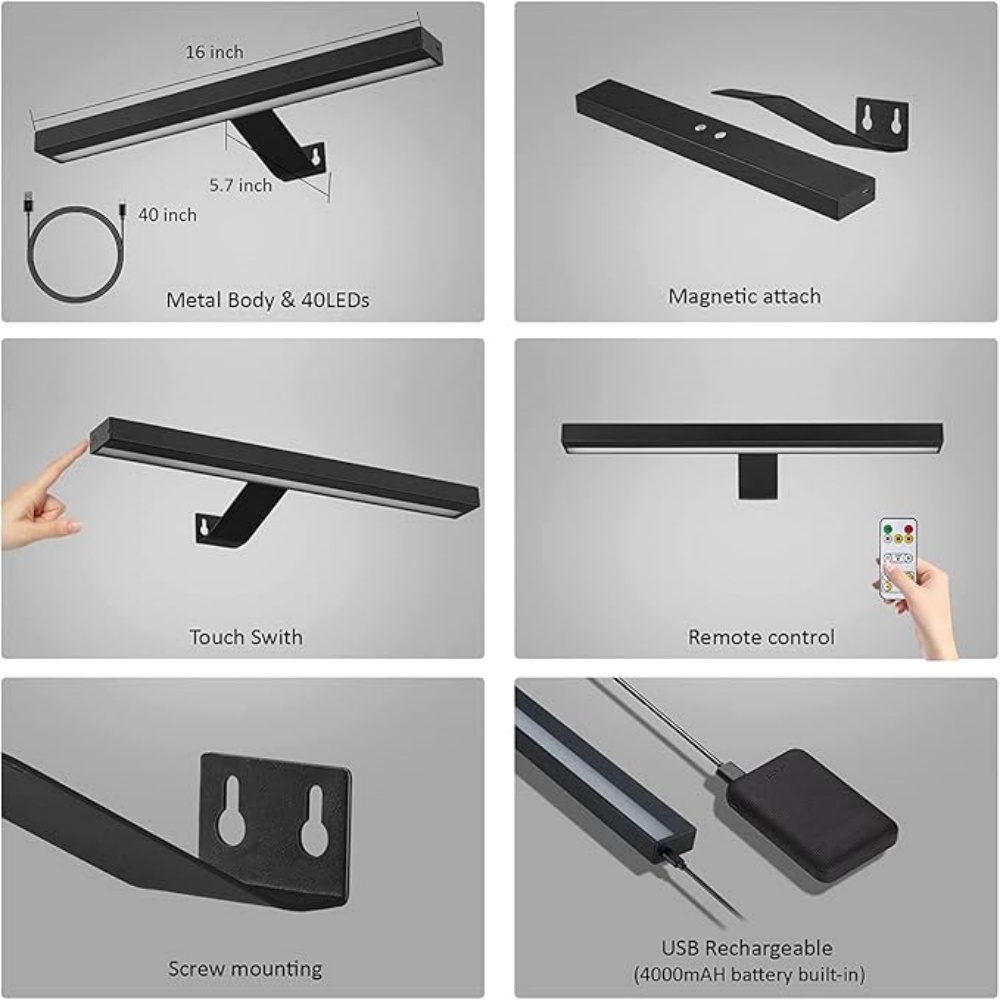 Luminária de Parede LED Recarr - Photography Lighting Wireless avaliação e preço